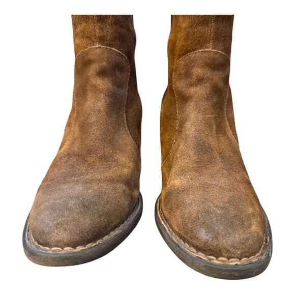 Born Azurite Brown Suede Knee High Back Lace Up Boot Women size 7.5 - Picture 5 of 10